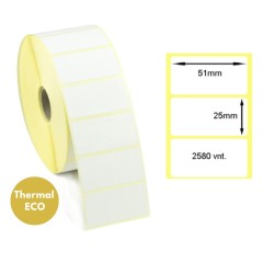 Lipnios termo etiketės 51x25mm (2580 vnt.) – Thermal ECO