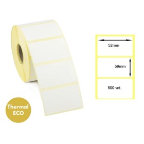 Lipnios termo etiketės 52x59mm (500 vnt.) – Thermal ECO