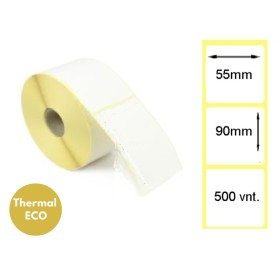Lipnios termo etiketės 55x90mm (500 vnt.) – Thermal ECO