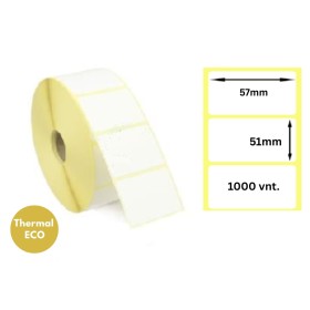 Lipnios termo etiketės 57x51mm (1000 vnt.) – Thermal ECO