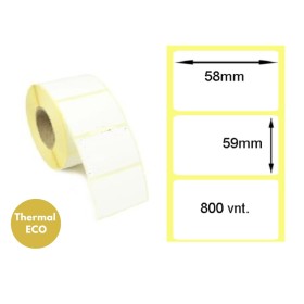 Lipnios termo etiketės 58x59mm (800 vnt.) – Thermal ECO
