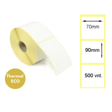 Lipnios termo etiketės 70x90mm (500 vnt.) – Thermal ECO