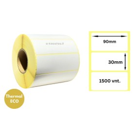 Lipnios termo etiketės 90x30mm (1500 vnt.) – Thermal ECO