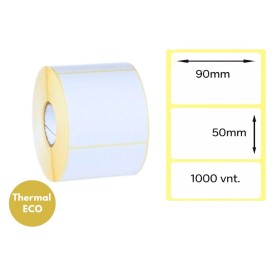 Lipnios termo etiketės 90x50mm (1000 vnt.) – Thermal ECO