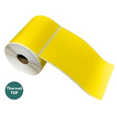 Lipnios termo etiketės 102x152mm (280 vnt.) – Thermal TOP, geltonos