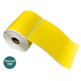 Lipnios termo etiketės 102x152mm (280 vnt.) – Thermal TOP, geltonos