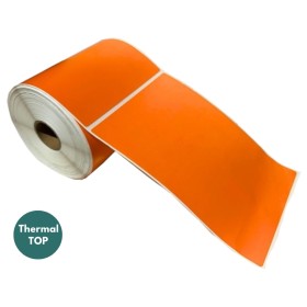 Lipnios termo etiketės 102x152mm (280 vnt.) – Thermal TOP, oranžinės