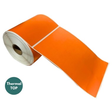 Lipnios termo etiketės 102x152mm (280 vnt.) – Thermal TOP, oranžinės