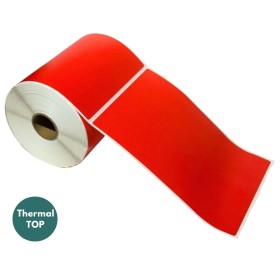 Lipnios termo etiketės 102x152mm (280 vnt.) – Thermal TOP, raudonos