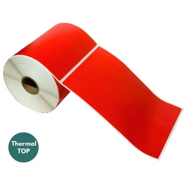Lipnios termo etiketės 102x152mm (280 vnt.) – Thermal TOP, raudonos