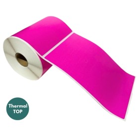 Lipnios termo etiketės 102x152mm (280 vnt.) – Thermal TOP, rožinės