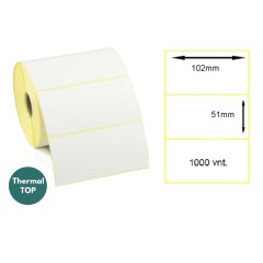 Lipnios termo etiketės 102x51mm (1000 vnt.) – Thermal TOP