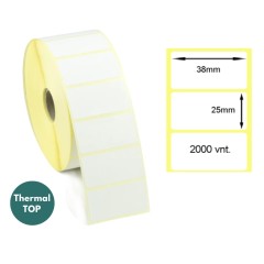Lipnios termo etiketės 38x25mm (2000 vnt.) – Thermal TOP
