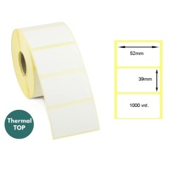 Lipnios termo etiketės 52x39mm (1000 vnt.) – Thermal TOP