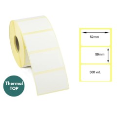 Lipnios termo etiketės 52x59mm (500 vnt.) – Thermal TOP