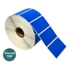 Lipnios termo etiketės 57x32mm (1500 vnt.) – Thermal TOP, mėlynos