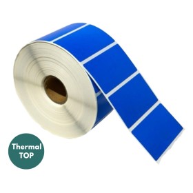 Lipnios termo etiketės 57x32mm (1500 vnt.) – Thermal TOP, mėlynos