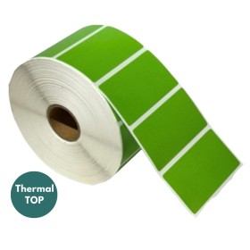 Lipnios termo etiketės 57x32mm (1500 vnt.) – Thermal TOP, žalios