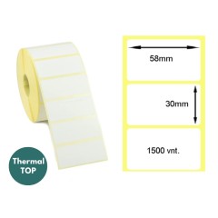 Lipnios termo etiketės 58x30mm (1500 vnt.) – Thermal TOP