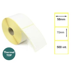 Lipnios termo etiketės 58x70mm (500 vnt.) – Thermal TOP