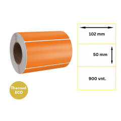 Lipnios termo etiketės 102x50mm (900 vnt.) – Thermal ECO, oranžinės Lipnios termo etiketės 102x50mm (900 vnt.) – Thermal ECO, oranžinės