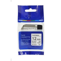 Lipni juostelė Brother M-K231 12mm. (Balta / Juoda) ECO Lipni juostelė Brother M-K231 12mm. (Balta / Juoda) ECO