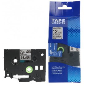 Brother TZE-931 Lipni juostelė  (12 mm, juoda ant sidabrinės) – Eco