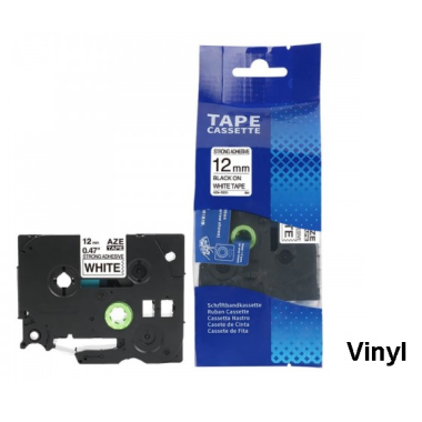 Lipni juostelė Brother TZE-V231, Vinyl, 12mm. (Balta / Juoda) ECO