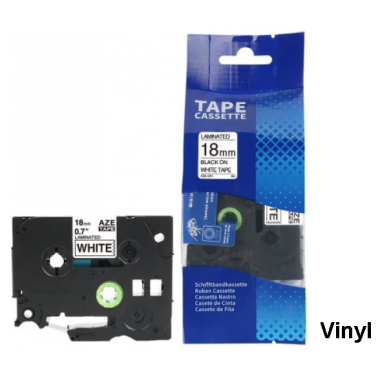 Brother TZE-V241 Lipni juostelė (18 mm, juoda ant baltos vinilinė) – Eco