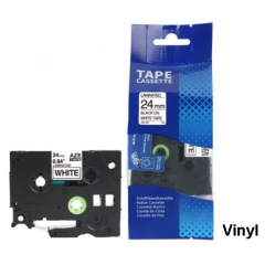 Brother TZE-V251 Lipni juostelė (24 mm, juoda ant baltos vinilinė) – Eco Brother TZE-V251 Lipni juostelė (24 mm, juoda ant baltos vinilinė) – Eco