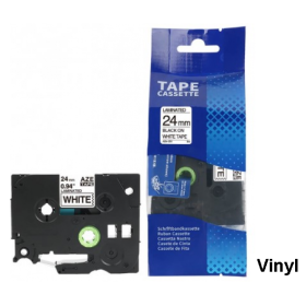 Brother TZE-V251 Lipni juostelė (24 mm, juoda ant baltos vinilinė) – Eco
