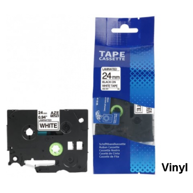 Brother TZE-V251 Lipni juostelė (24 mm, juoda ant baltos vinilinė) – Eco