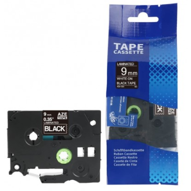 Brother TZE-325 lipni juostelė (9 mm, balta ant juodos) – Eco