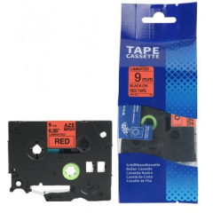 Brother TZE-421 Lipni juostelė  (9 mm, juoda ant raudonos) – Eco