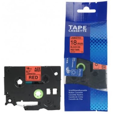 Lipni juostelė Brother TZE-441 18mm. (Raudona / Juoda) ECO
