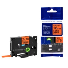 Brother TZE-B41 Lipni juostelė (18 mm, fluorescentinės oranžinės) – ECO