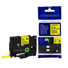 Brother TZE-C51 Lipni juostelė (24mm, fluorescentinė geltona) – ECO