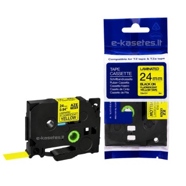 Lipni juostelė Brother TZE-C41 18mm. (fluorescentinė geltona) ECO