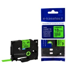 Lipni juostelė Brother TZE-D41 18mm. (fluorescentinė žalia)  – ECO