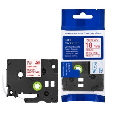 Brother TZE-FA241 medžiaginė juostelė drabužiams (18 mm, juodas ant baltos) – ECO