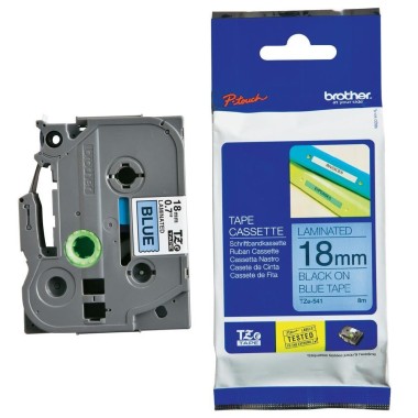 Brother TZE-541 Lipni juostelė (18 mm, juoda ant mėlynos) – Originali