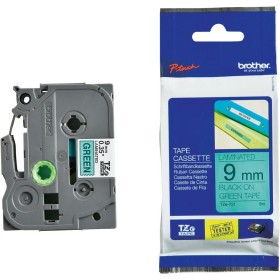 Lipni juostelė Brother TZE-721 9mm. (Žalia / Juoda) – Originali