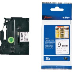 Brother TZe-N221 Nelaminuota lipni juostelė (9 mm, juodas ant baltos) – Originali