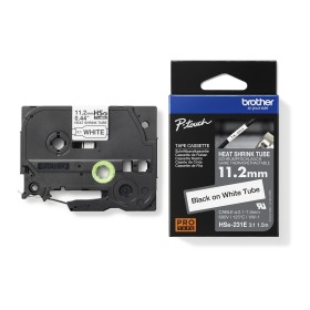 Brother HSe-231E termo susitraukiantis vamzdelis 11,2 mm (juoda ant balto) – Originalus