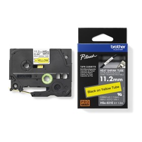 Termo vamzdelio juosta Brother HSE-631E, 11,2 mm (geltona ant juodo) – Originalas
