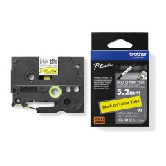 Termo vamzdelio juosta Brother HSE-611E, 5,2 mm (geltona ant juodo) – Originalas