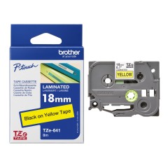 Brother TZe-641 Lipni juostelė (18 mm, juoda ant geltonos) – Originali