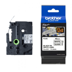 Brother FLe-2511 balta kabelių ženklinimo juostelė (72 vnt.) – Originali Brother FLe-2511 balta kabelių ženklinimo juostelė (72 vnt.) – Originali