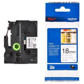 Brother TZe-N241 Nelaminuota lipni juostelė (18 mm, juodas ant baltos) – Originali
