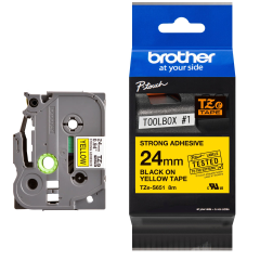 Brother TZe-S651 Lipni juostelė (24 mm, juodas ant geltonos, stipriai lipni) – Originali Brother TZe-S651 Lipni juostelė (24 mm, juodas ant geltonos, stipriai lipni) – Originali